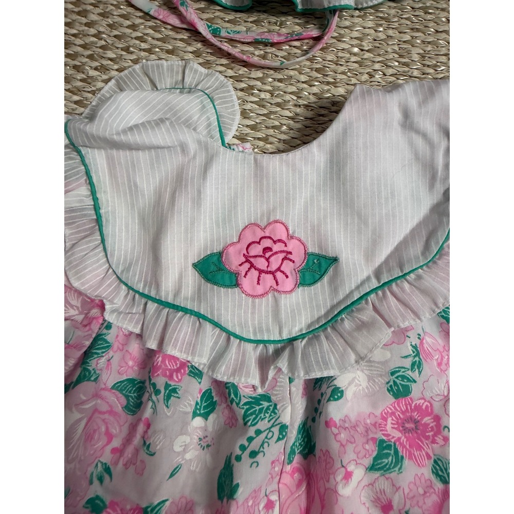 Vintage Baby Girl Floral Patchwork Romper Jumpsuit Bundle 6-9 Cottagecore 90's - Picture 7 of 11